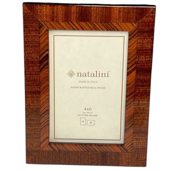 Natalini Other - Natalini - ‘Brown Multi Border’ wood picture frame. 4” x 6”. NWT.
